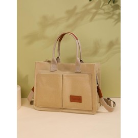 Summer Everything Tote Bag for Women, Plain/Cherry Pattern Work Bag, Makeup Bag, Everyday Bag, Trendy Versatile Work Tote Bag, Girl Large Beach Bags Gift, Fall Outfits, Fall Freshness Fall Outfits:_Curry_Please Refer To The Pictures for Dimensions