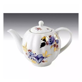 Lomonosov Table Wear Porcelain Golden Leaves Tea Pot 5 Inch