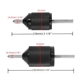 Ruimou 2 x 3/16" Diameter Centre Punch 3.5" to 4.1" Long for 1/4-3/4" to 1/4" - 1-1/16" Holes