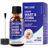 Dr.Luke's Fast-Acting Liquid Wart Remover & Corn Remover Mask - Exclusive Formula for Plantar, Common, and Flat Wart Removal