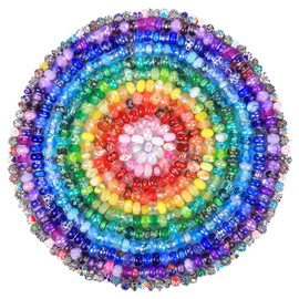 Assortment European Large Hole Spacer Beads,Fairy Garden Beads Rhinestone Craft Beads for DIY Charms Bracelet Jewelry Making (15 style)