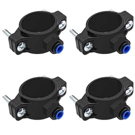 Kyuionty Drain Saddle Valve with 1/4" Quick Connect, Water Filters Drain Saddle Clamp for Under-Sink Reverse Osmosis System (4 Pack)