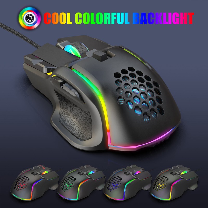 RGB Gaming Mouse 12800 DPI Gaming Mouse Optical Wired with