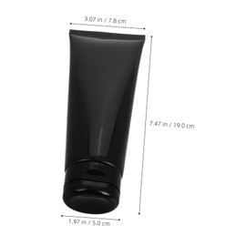 Ipetboom Travel Size Plastic Squeeze Tube 200g Black Glossy Hair Conditioner Lotion Container Leakproof Refillable Beauty Care