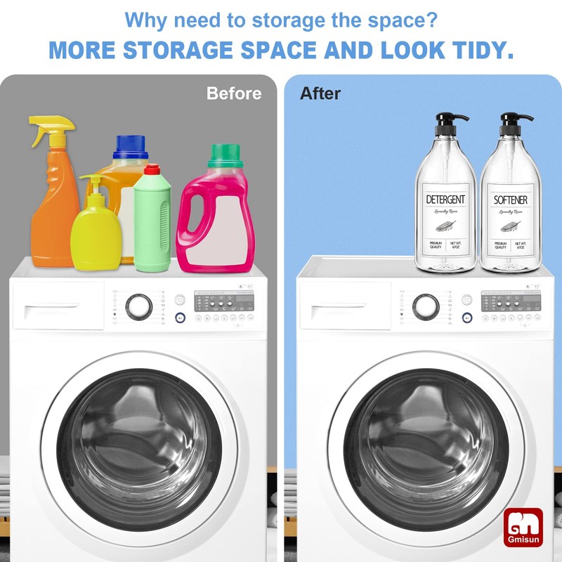 GMISUN Laundry Detergent Dispenser, 2 Pack Liquid Laundry Soap Dispenser,