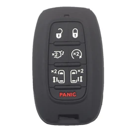 kcpros 2Pcs Rubber Silicone 7 Buttons Remote Smart Key Fob Cover Case Protector Keyless with Keychain Compatible with Chrysler Pacifica Voyager