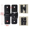 Jiavlyx Pack of 2 Small Sliding Door Lock, 90/180° Sliding
