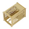 3set Pen Holder Golden Appearance Electroplating Quadrate Educational DIY Assembly