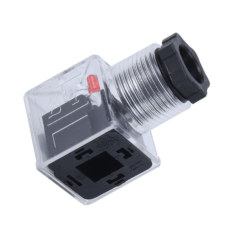 LiebeWH 5Pcs DC24V Solenoid Coil Plug, Transparent, Plastic, 5 Ports,
