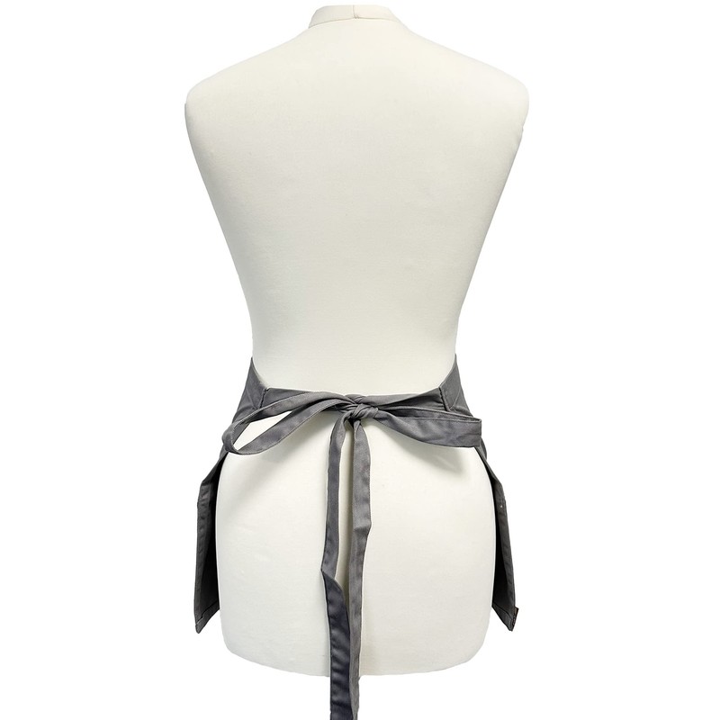 Mirabella Health & Beauty Espresso Waist Apron with Pockets Grey