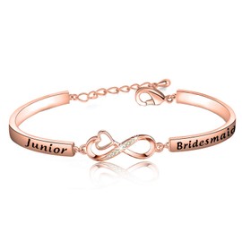 CHOORO Wedding Gift Junior Bridesmaid Bracelet Wedding Party Gifts for Junior Bridesmaids Maid of Honot Bracelet (RG)