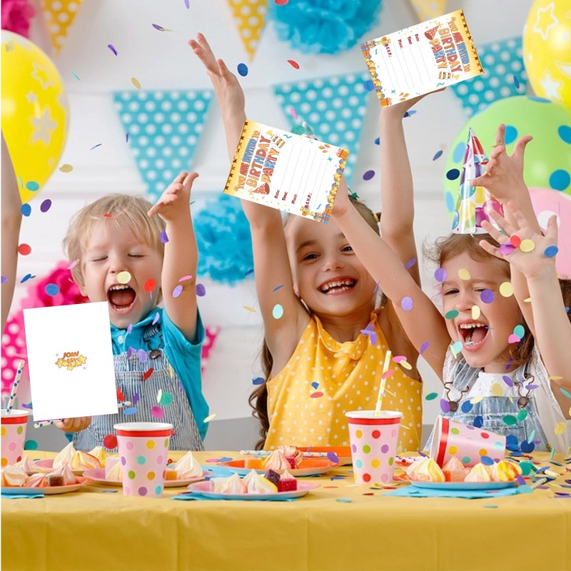 15 Birthday and Party Invitation Cards with Envelopes,Uniquely Designed Birthday