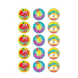 60 x School Time Scratch 'n Sniff, Smelly Stickers (Apple Scented)