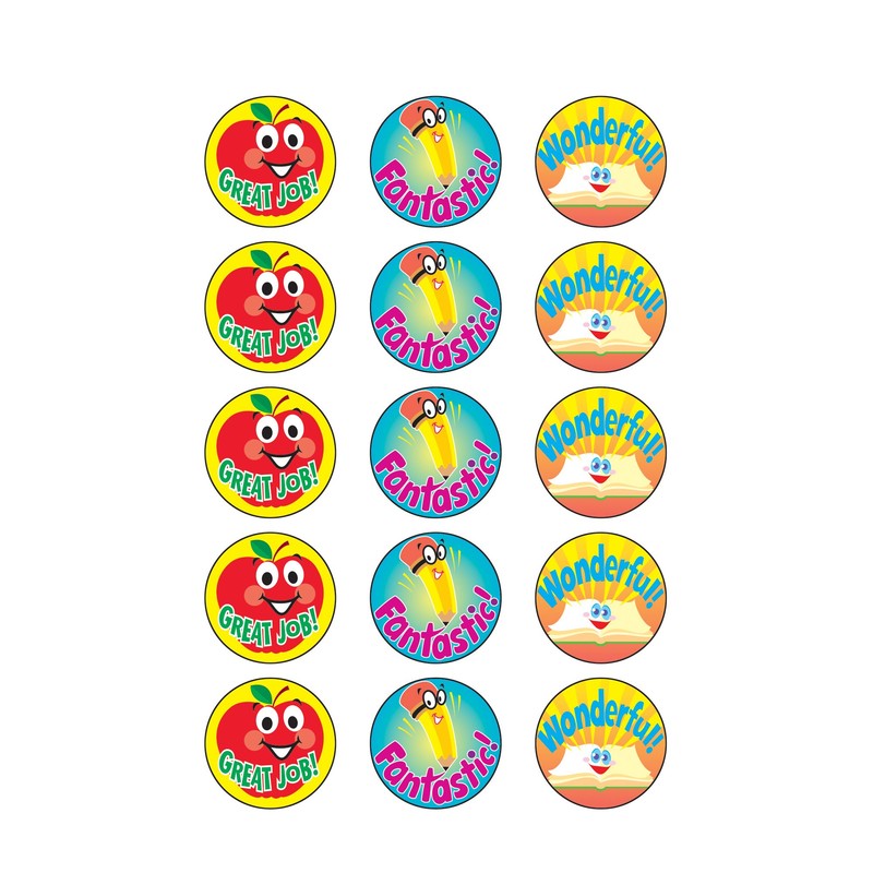 60 x School Time Scratch 'n Sniff, Smelly Stickers (Apple