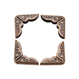 50 Pieces of Book Corner Protector, Antique Bronze Corner Protector, Used for Scrape booking Vintage Album Diary(C086Green bronze)