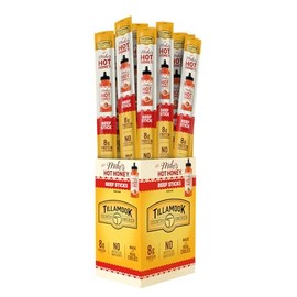 Tillamook Country Smoker Beef Sticks, Mike's Hot Honey, 1 Ounce (24 Sticks) Real Hardwood Smoked Sausages, Low Carb, High Protein, Individually Wrapped, Ready to Eat Sweet & Spicy Snack