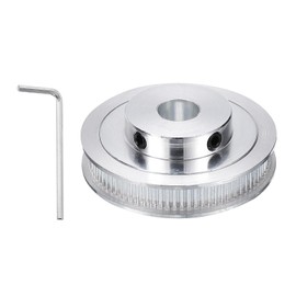 uxcell GT-2 Pulley Synchronous Wheel 80 Teeth 12mm Bore, Fit with 6mm Width Belt, Aluminum Alloy Timing Pulley Wheel with a Wrench for 3D Printer, CNC Machine