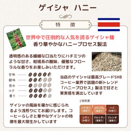 chill coffee Geisha Honey Costa Rica Premium Grade SHB Coffee Beans (1, 100g beans)