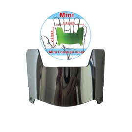 Mini Football Helmet Visor Clear with Clips Universal Fit for Collectors and Display (Mirror Gun Gray)