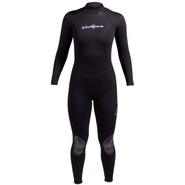 Neosport 3/2mm Women's Neoprene Back Zip Jumpsuit, Black, 10