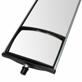 SOBOANT 16" X 6.5" Aluminum West Coast Mirror W/Convex Glass for Freightliner,for Ford,for Carrier,for Chevy,for Capacity of Texas,for Blue Semi Truck, simple installation