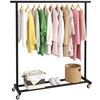 Buzowruil Metal Rolling Clothing Rack Adjustable Freestanding Garment Organizer with