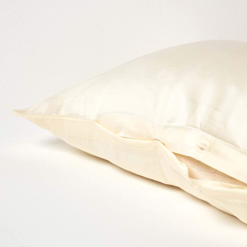 Homescapes Organic Cotton V Shaped Pillowcase Cream 400 Thread Count