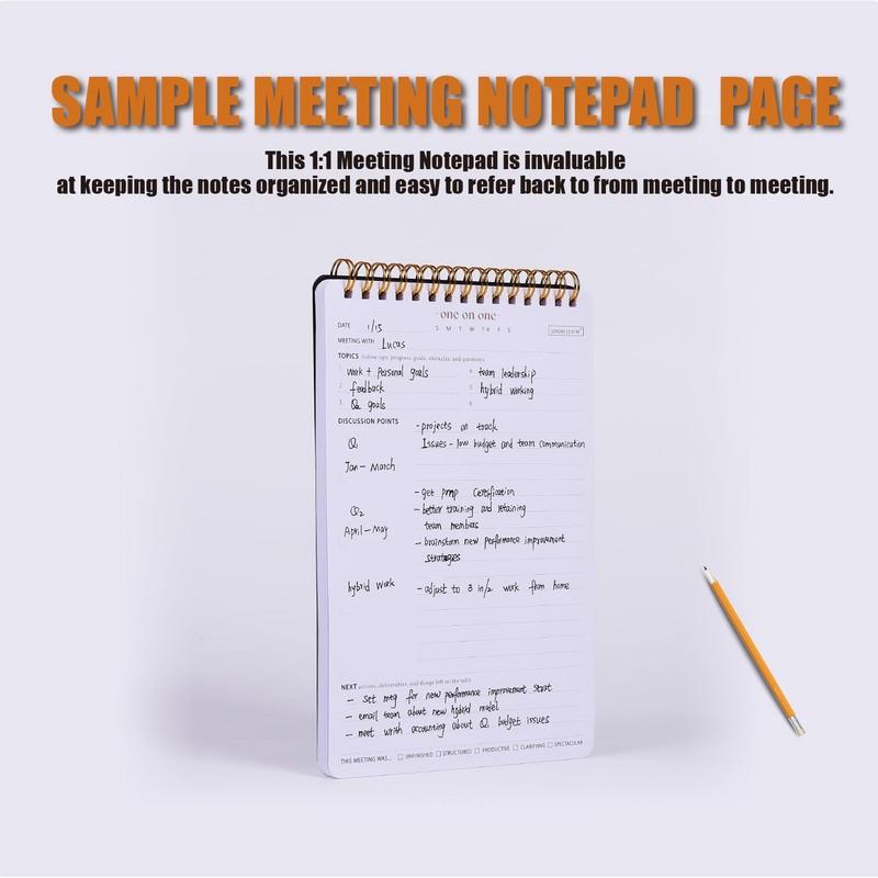 ZERONE CENTRE Productivity Notepad Suite (One on One-Black-A5)