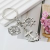 Dumhuts Nautical Keyring Set - Anchor, Compass and Steering Wheel