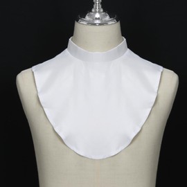 MYAYD Unisex Priest Collar Clergy Shirt Neck Fake Decoration Collar Costumes Accessory for Pastor 3 Colors (White)