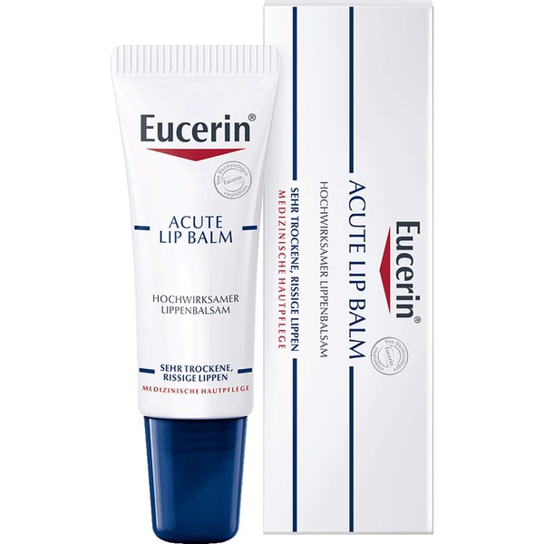 Eucerin Acute Lip Balm Hochwirksamer Balsam für sehr trockene Lippen, 10 ml Balm