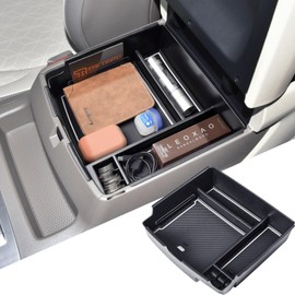 TACORBO Center Console Tray Compatible with Kia Carnival 2025 2024 2023 2022 Accessories Insert Tray, KA4 MPV Armrest Secondary Storage Box, White Trim