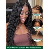 KLAIYI Water Wave HD Real Scalp Glueless Precut 13x4 Lace