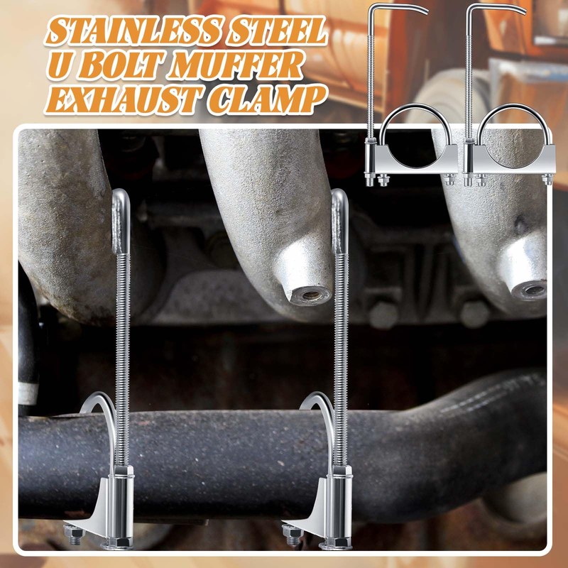 Datanly 1 Pcs 2.5 Inch Universal Exhaust Clamp with Hanger,