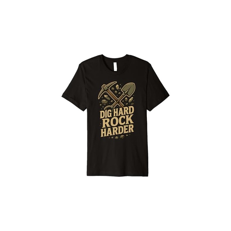 Rock Hound Geology Fossil Hunter Mineral Collector Gift Premium T-Shirt
