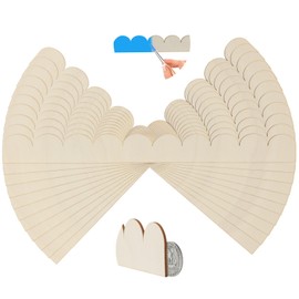 Scalloped Wood Trim Molding – 20 Pack Unfinished 1.57" x 15.75" Decorative Scalloped Edge Wood Molding Trim for Crafts, Shelves, Cabinets, Walls, Windows, Doors, DIY Projects