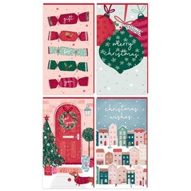 BG0032 Christmas Money Wallets Xmas for Cash Gifts & Envelopes, Chic Contemporary Designs - Pack of 4