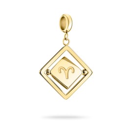 Liebeskind Berlin Charm Pendant Zodiac Sign in IP Gold, Stainless Steel, No Gemstone