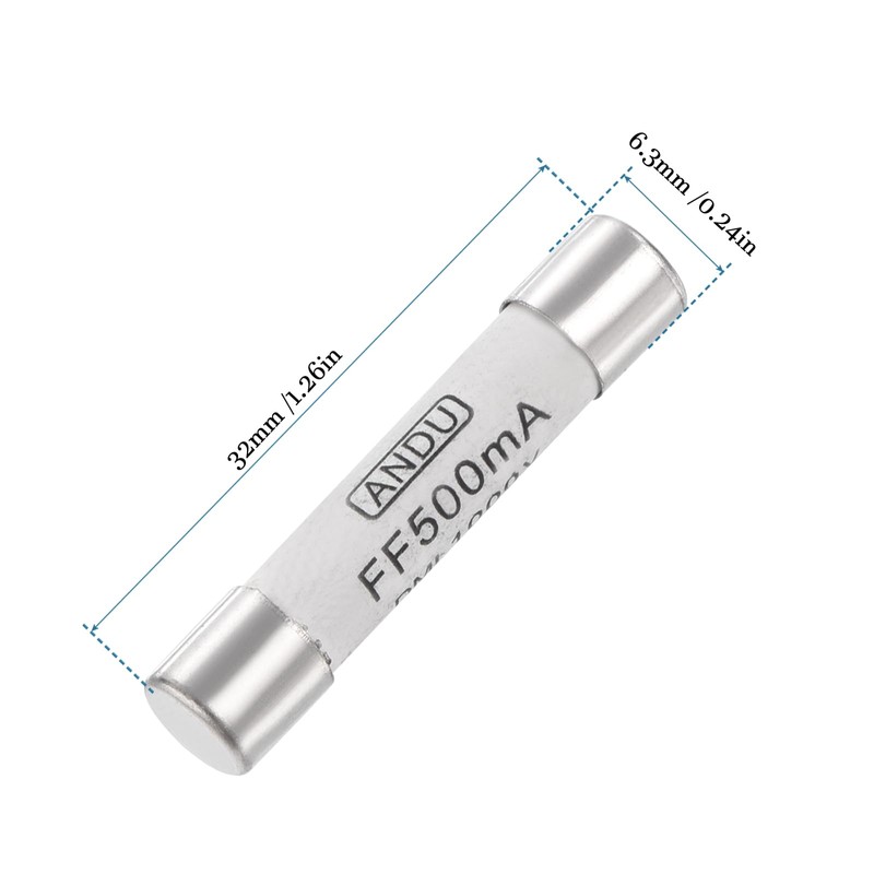 QUARKZMAN 1000V 500mA Multimeter Fuse x 1 Piece 6.3 x