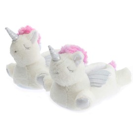 Kathyland Unicorn Slippers Women Light Up Slippers Glow in The Dark Unicorn Slippers for Girls Big Kids Slippers led Slippers (Women US 7-9, Unicorn)