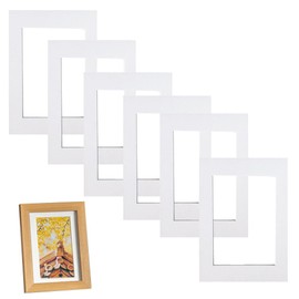 Trsnzul Pack of 12 Picture Frames Cardboard Photo Holders Mat Board Mat Board Photo Frame Liner Cardboard Picture Frame Holder Mount Box for Pictures Photos