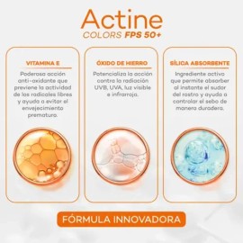 Protector Solar Darrow Actine Colors FPS50  Tinted Sunscreen SPF 50 for Oily Skin, Medium Tone 40g                                                    
