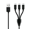GELRHONR Short Micro USB Splitter Cable,3 in 1 USB 2.0