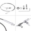 Keenso Th350 Kickdown Cable, Silver Stainless Steel Braided Kickdown Cable