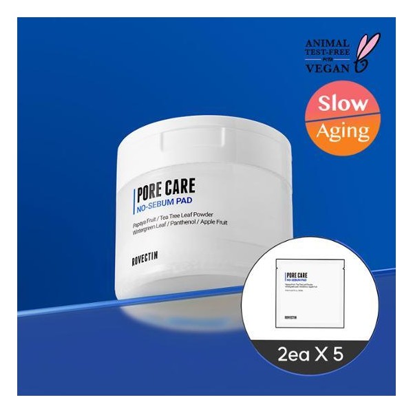 ROVECTIN Pore Care No Sebum Pad 60P (+10P) - ROVECTIN