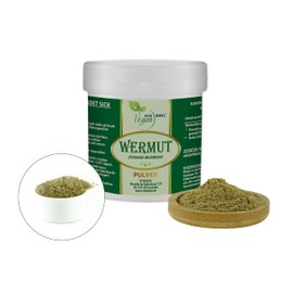 VITA IDEAL Vegan® Wormwood – Herb 100 g Powder – Artemisia Absinthium – Daily Serving 540 mg Wormwood Herb, Natural, Vegetable & No Additives, Includes Measuring Spoon