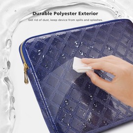 Vinterfint 14 inch Laptop Sleeve Case for 14" MacBook Pro M4 M3 M2, Surface Laptop Studio 2, ThinkPad E14 Gen 6, IdeaPad 3i, XPS 14, Inspiron 14, Yoga Pro 7 Gen 9, Blue Sparkling Laptop Cover