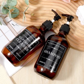 12Pack Waterproof Soap Labels for Bottles, Bathroom/Kitchen Hand Soap Dispenser Label Stickers Removable Self-Adhesive Bathroom Labels Stickers for Soaps,Lotion,Shampoo Conditioner