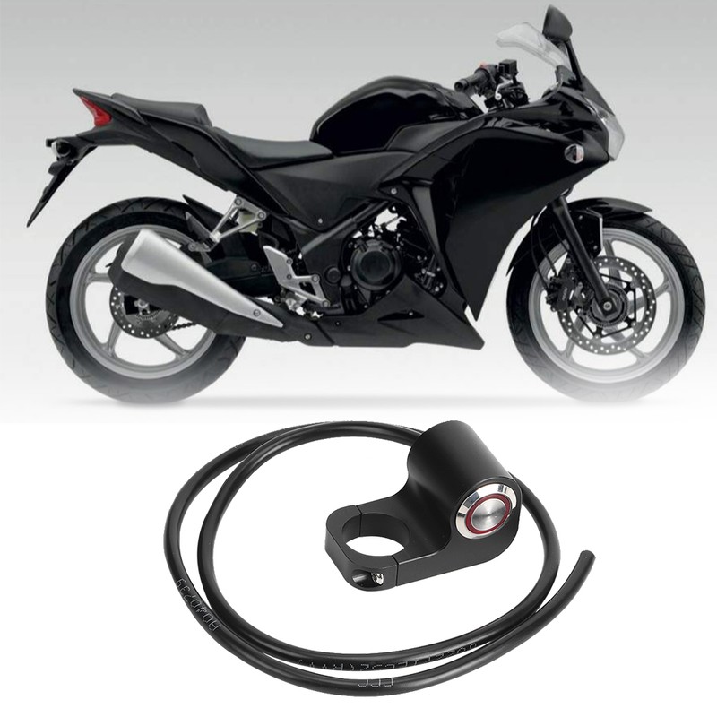 7/8in 22mm Modified Waterproof Steel LED Spotlight Handlebar Switch for