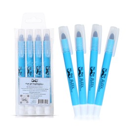 Mr. Pen No Bleed Gel Highlighter, Bible Highlighters, Blue, Pack of 4